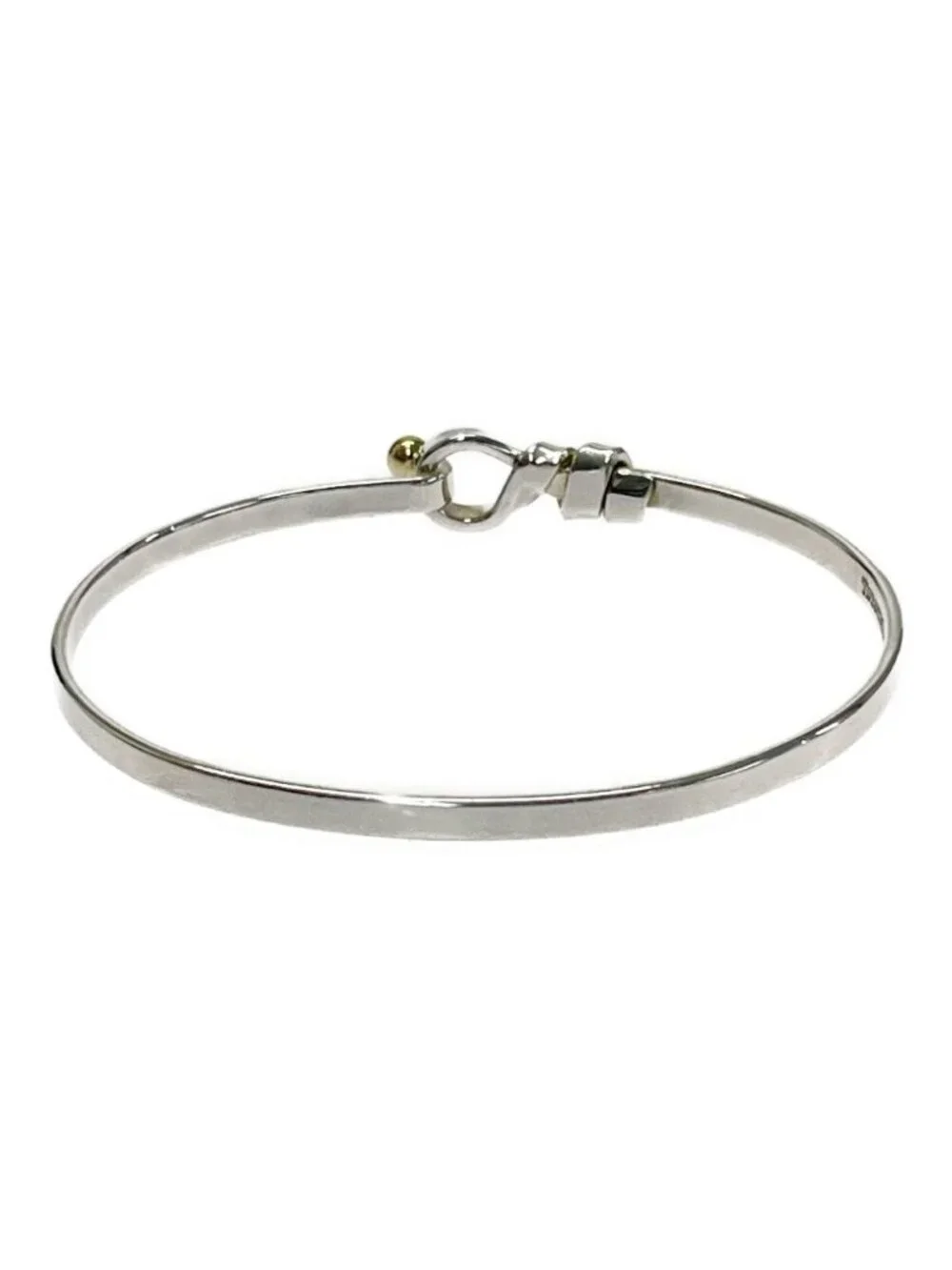 Tiffany & Co Silver Hook & Eye Bangle Bracelet